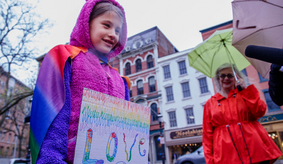 Syracuse community members rally at downtown LGBTQ event, protesting &#8216;religious liberty&#8217; executive order