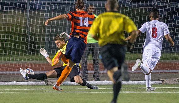 Petter Stangeland&#8217;s 89th-minute goal gives No. 8 Syracuse 2-1 win over Southern Illinois-Edwardswille