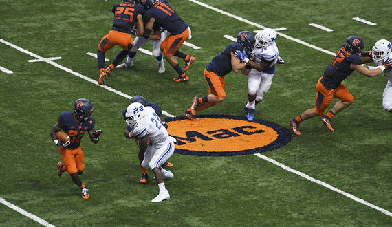 Right guard Evan Adams could be integral in stopping North Carolina State front 7