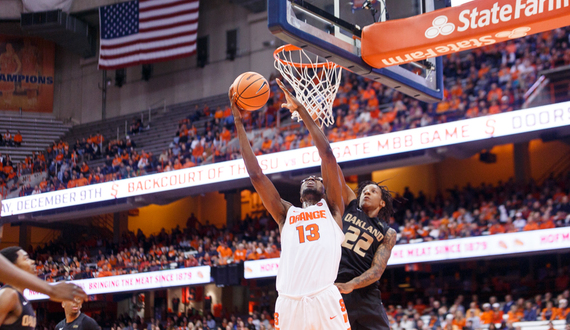 Paschal Chukwu breaks out, flirts with triple-double in Syracuse&#8217;s 74-50 win over Oakland