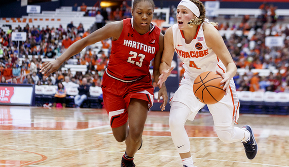 Tiana Mangakahia opens her Syracuse career with double-digit assists in six-straight games