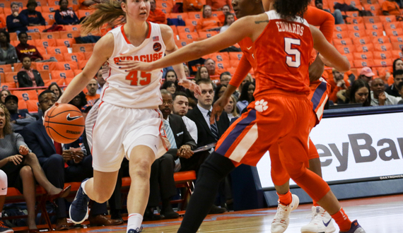 Digna Strautmane’s all-around play keys Syracuse’s 86-51 romp of Clemson