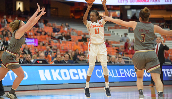 Syracuse gets 10th conference win by pulling away from Boston College late, 69-63