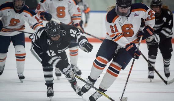 Brooke Avery&#8217;s hat trick propels Syracuse to CHA semifinals, past RIT, 5-1