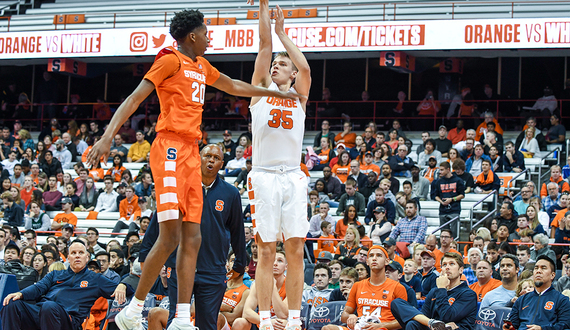 Jalen Carey’s ankle sprain, Buddy Boeheim’s quick release and more from Syracuse’s intrasquad scrimmage