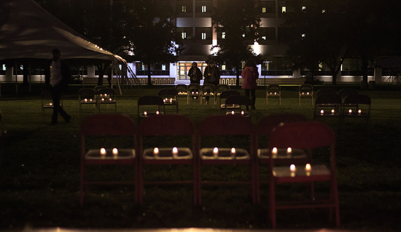 Gallery: SU community gathers at Remembrance Week candlelight vigil