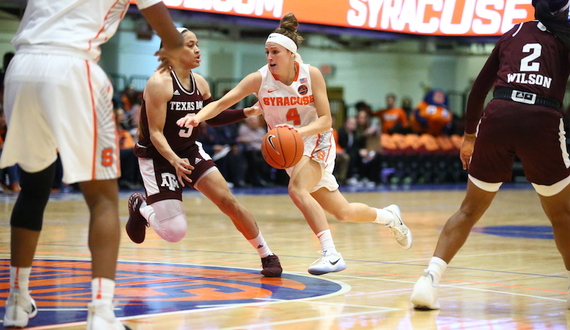 Tiana Mangakahia’s outburst leads No. 18 Syracuse over No. 20 Texas A&#038;M, 75-65