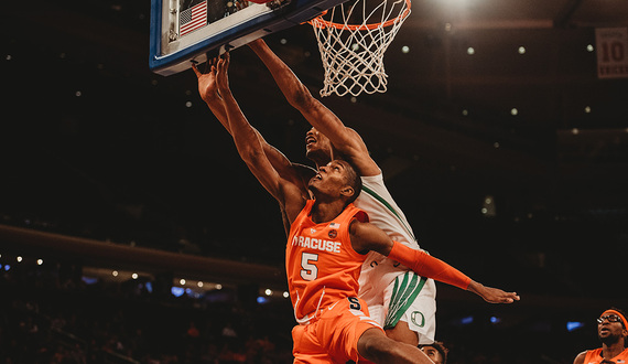 Syracuse struggles to make shots in 2nd loss in 24 hours, 80-65 to No. 13 Oregon