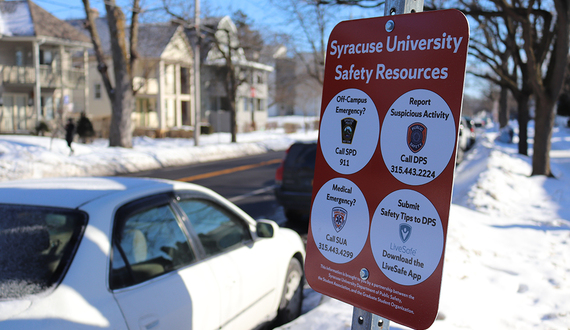 3 campus organizations install safety signs in university neighborhood