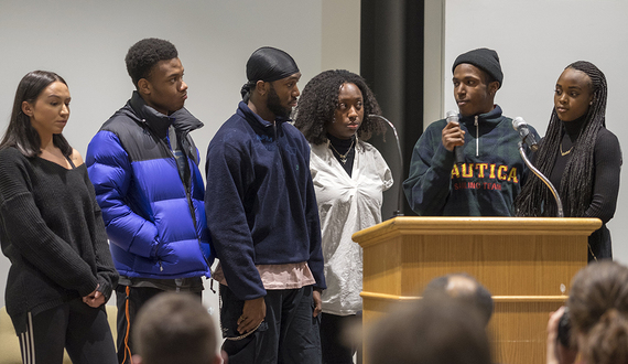 Students voice concerns over Ackerman Avenue assault at Monday forum