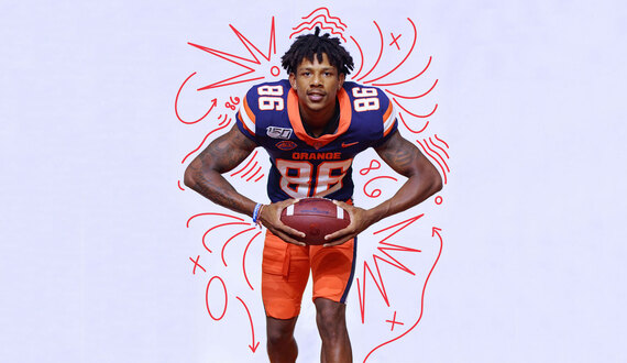STARTING OVER: To save his football career, Trishton Jackson left home for Syracuse
