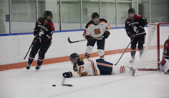 Syracuse commits 8 penalties, loses 2-1 in waning seconds to Northeastern