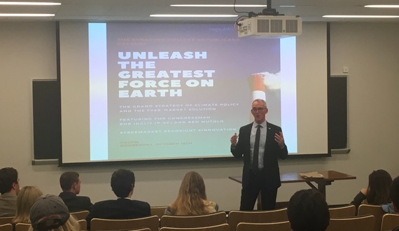 Former congressman talks conservative solutions to climate change
