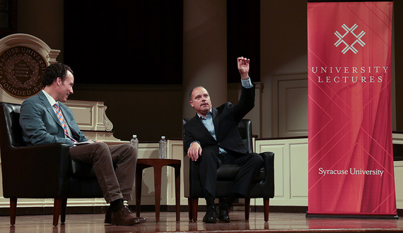 Marcus Solis, a broadcast journalist, discusses state of news industry during lecture
