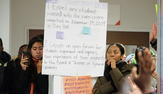 SU officials respond to student demands at sit-in