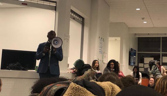 #NotAgainSU protesters hosted open-mic night