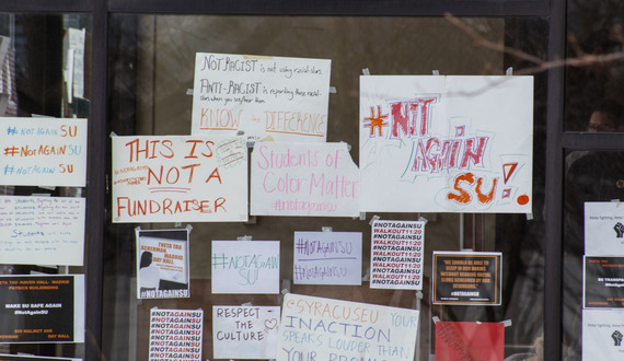 #NotAgainSU occupies Crouse-Hinds Hall