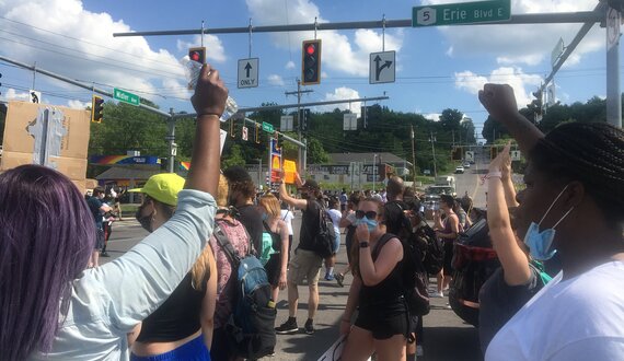 Protesters march in Syracuse for 7th day