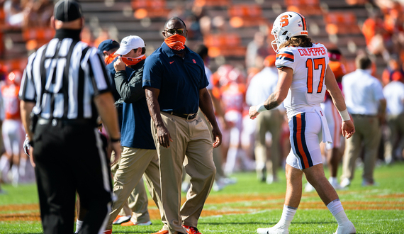 Dino Babers defends decision to punt on key play in loss to No. 1 Clemson