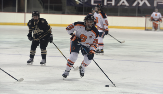 Syracuse upsets No. 1 PSU, staves off late surge to advance to CHA finals