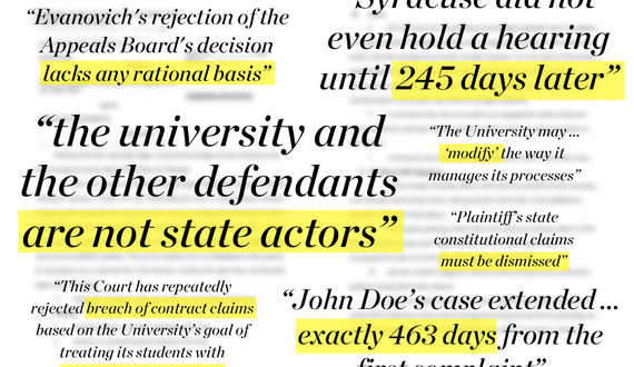 In conduct proceedings, SU gets to make the rules — and change them at will