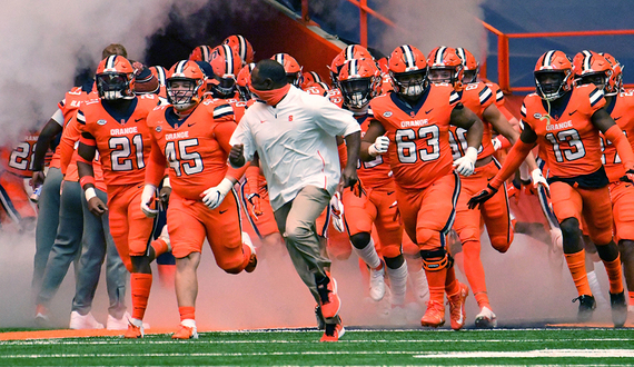 Dino Babers talks offensive line, DeVito ahead of 1st game of season