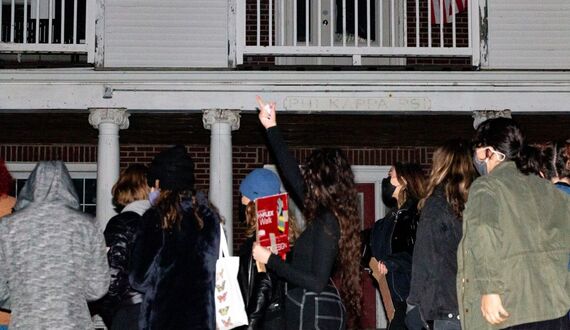 SWSSU members hold protest outside Phi Kappa Psi house alleging sexual assault