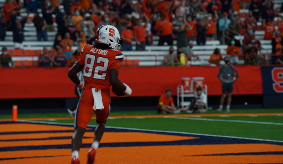 Wide receiver Damien Alford is still learning to take advantage of his natural talents