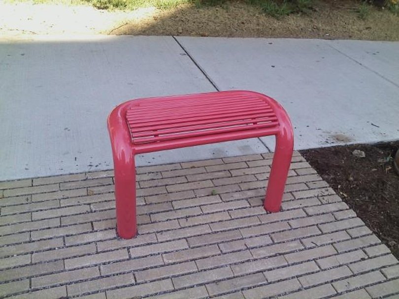 Bus stop benches have also been added along the sidewalk as part of the Connective Corridor project.
