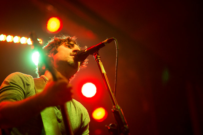 Dagan Thogerson, the lead singer and guitarist of Murder By Death, performed at The Westcott. Murder By Death was one of three openers for Say Anything. 