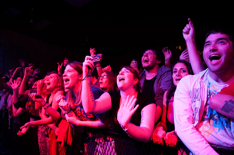 Audience members screamed and cheered when Say Anything performed at The Westcott Theater on Tuesday, Oct. 16. 