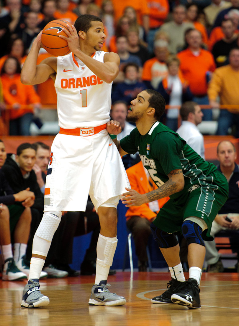 Michael Carter-Williams surveys the court.