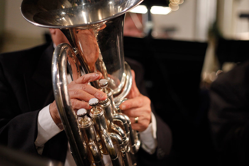 The Syracuse Brass Ensemble is considered to be an American brass ensemble due to its variety of brass instruments. Most brass bands, which are predominately British, use instruments from one brass family. 