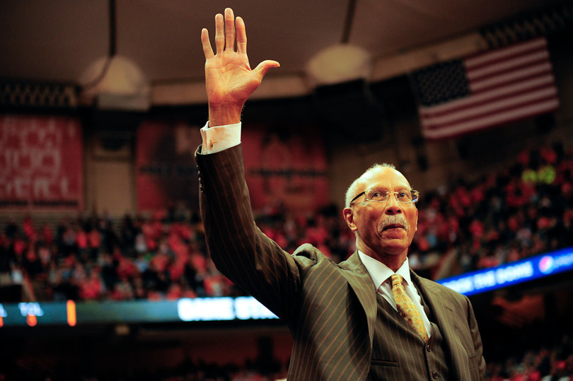 Dave Bing waves to the crowd.