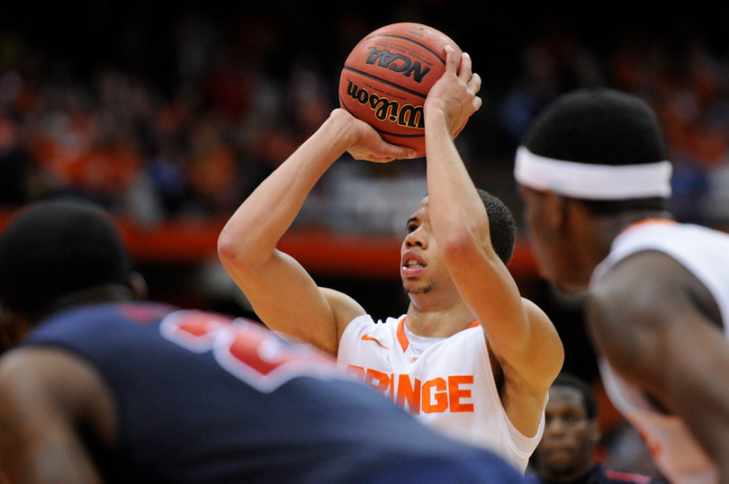 Syracuse guard Michael Carter-Williams attempts a free throw.