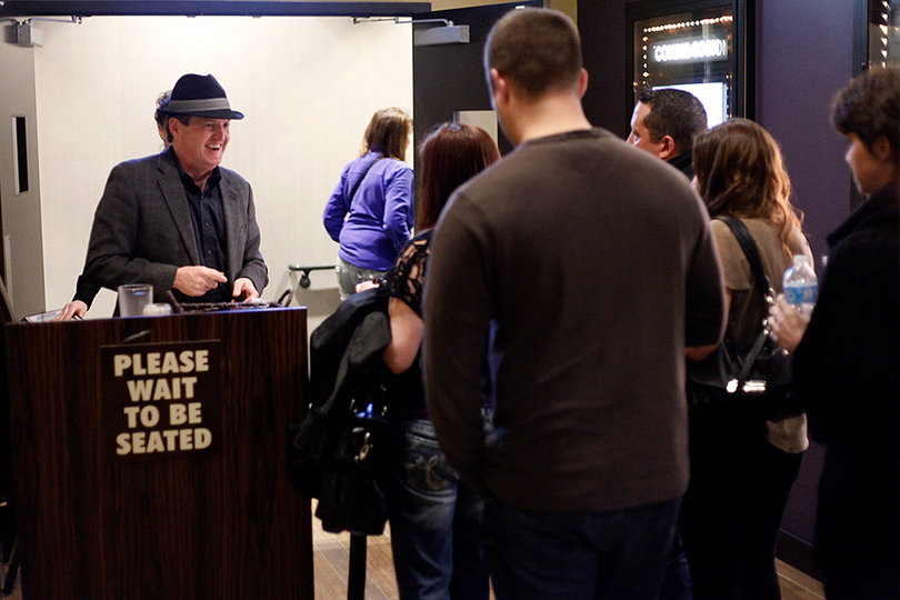 Customers wait to enter the Funny Bone Comedy Club and Restaurant. The venue is one of 13 Funny Bone locations nationwide.