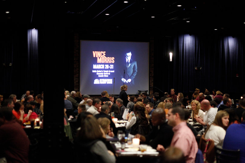 Customers wait for the beginning of the show at the Funny Bone Comedy Club and Restaurant. Well-known comics such as Rob Little and Tom Wilson are scheduled for the coming weeks.
