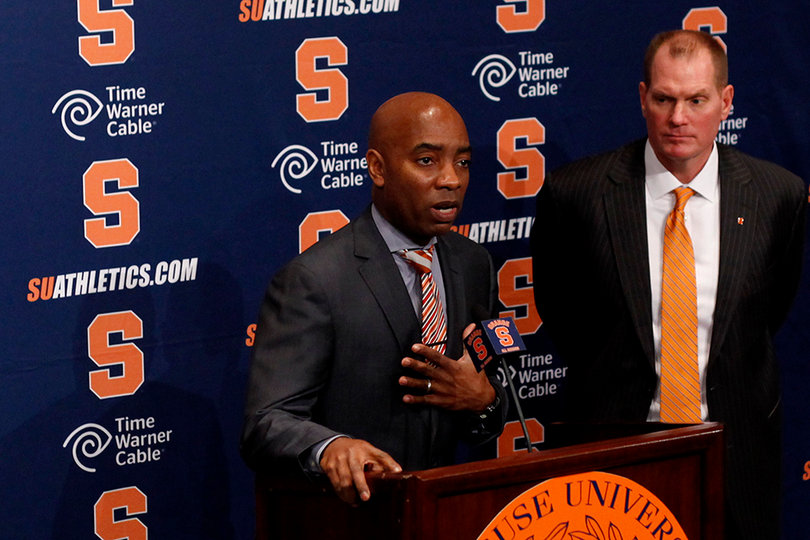Athletic Director Daryl Gross introduces Scott Shafer as the next head coach of Syracuse.