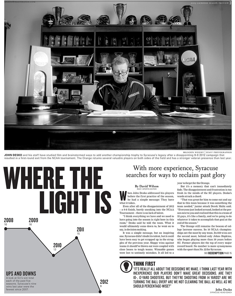 From the shadows: 2013 Syracuse lacrosse season preview