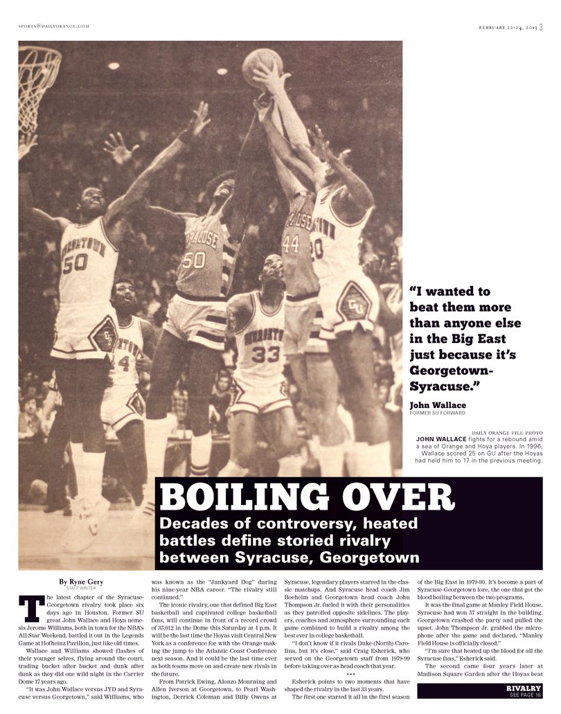 Parting shots: The Daily Orange’s preview of Syracuse and Georgetown’s final Dome meeting as Big East rivals