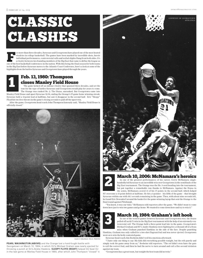 Parting shots: The Daily Orange’s preview of Syracuse and Georgetown’s final Dome meeting as Big East rivals