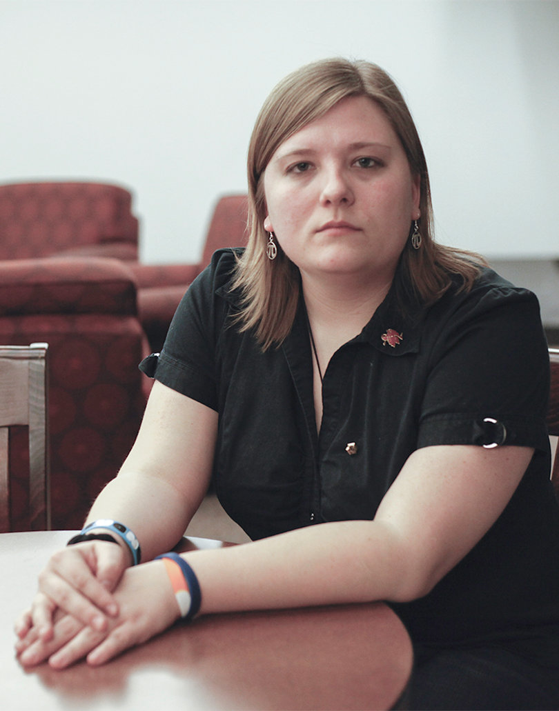 Amanda Lashua, a chemistry graduate, identifies as an apatheist.