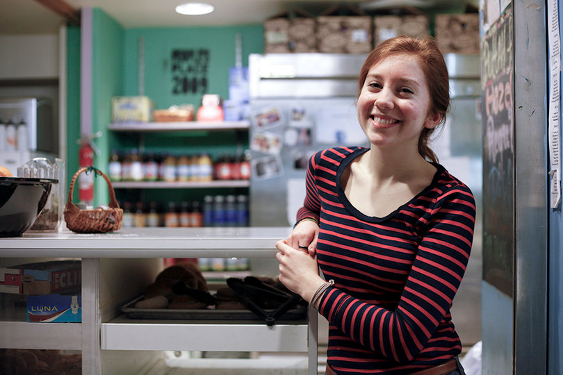 Caroline Reusse is an employee at People's Place in Hendricks Chapel through the work study program. 
