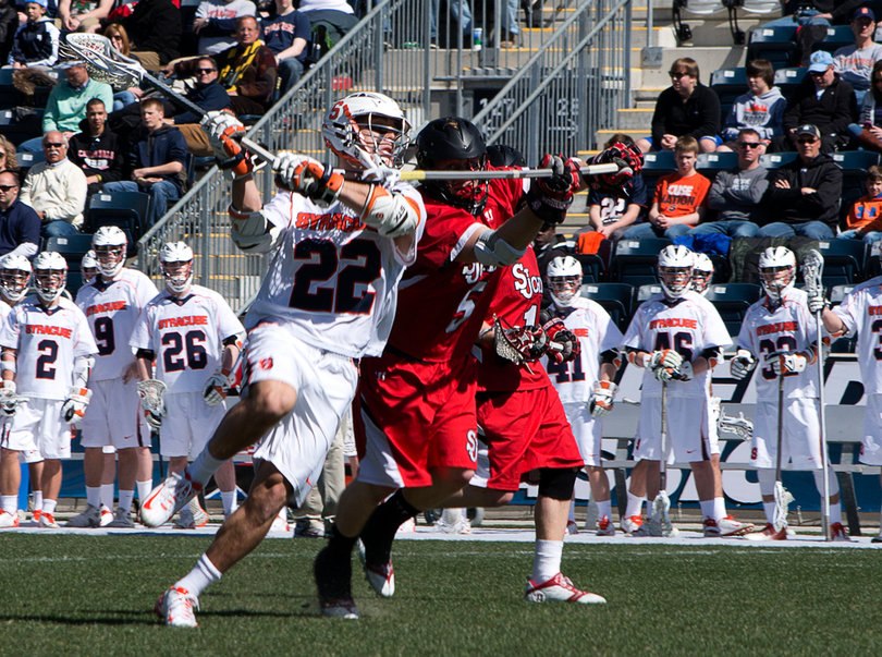 JoJo Marasco shoots during Syracuse's 13-11 win over St. John's. 