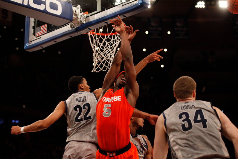 C.J. Fair misses an offensive rebound.