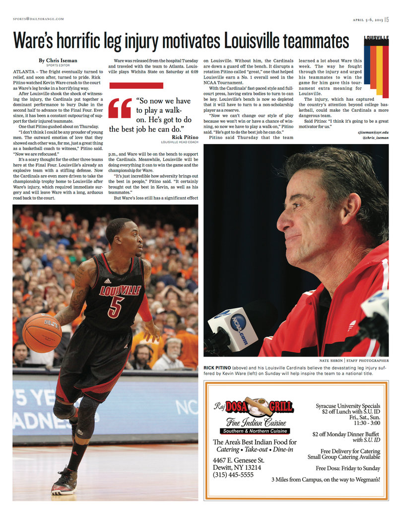 The Daily Orange’s Final Four special edition: ‘Final Faceoff’