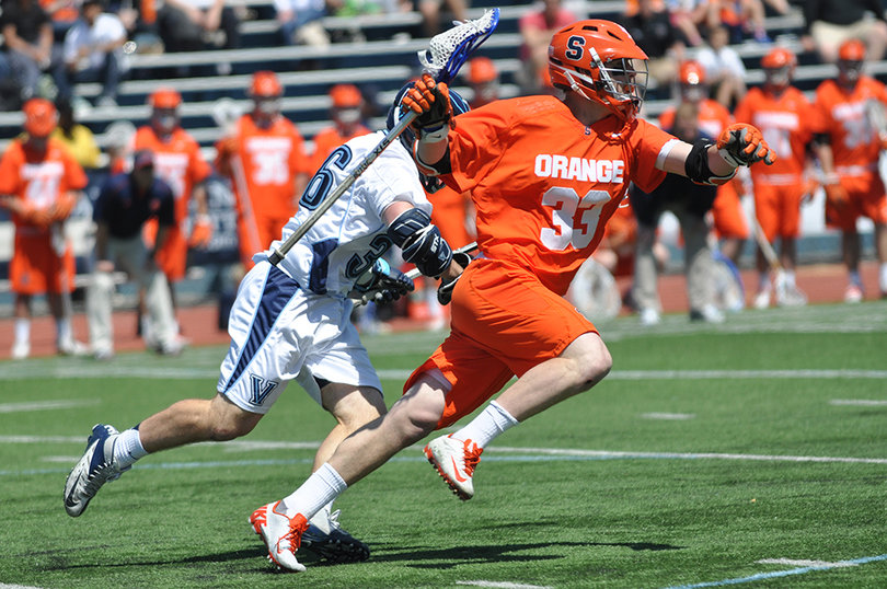 Syracuse midfielder Scott Loy runs with the ball in the Orange's win over Villanova.