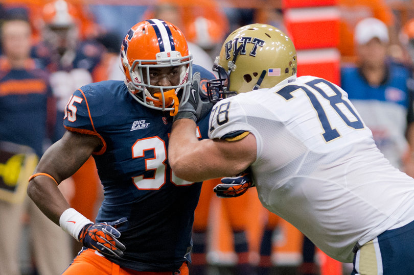 Dyshawn Davis is likely Syracuse's best pass rusher. Davis has tallied 23.5 tackles for loss in the last two seasons total.