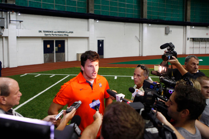 Quarterback Drew Allen transferred to Syracuse from Oklahoma this offseason. He'll compete for SU's starting job during training camp. 