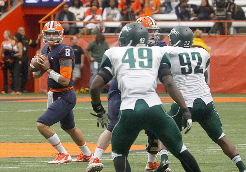 After struggling to start the game, Drew Allen was replaced by Terrel Hunt. Syracuse head coach Scott Shafer indicated that Hunt will almost definitely start against Tulane next week. 